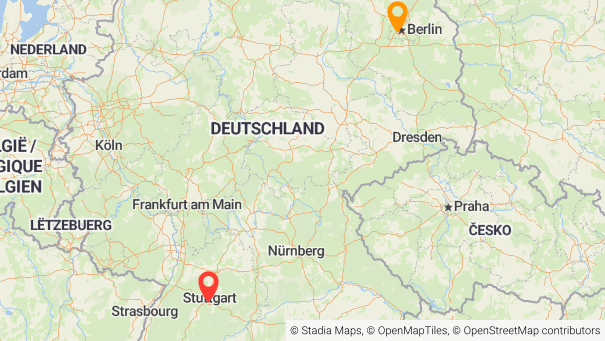 Map of company locations