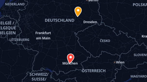 Map of company locations