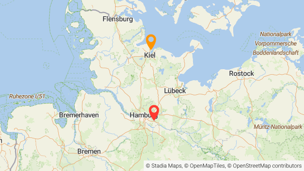 Map of company locations