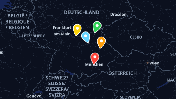 Map of company locations