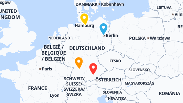 Map of company locations