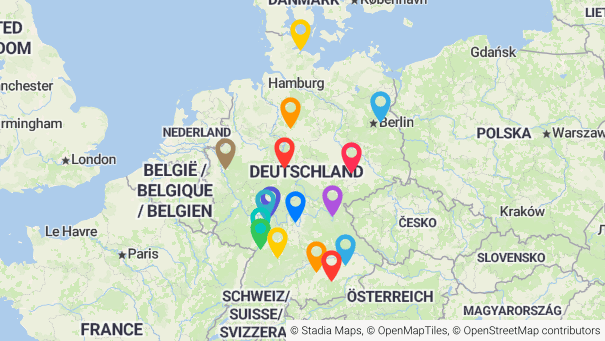 Map of company locations