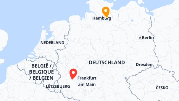 Map of company locations