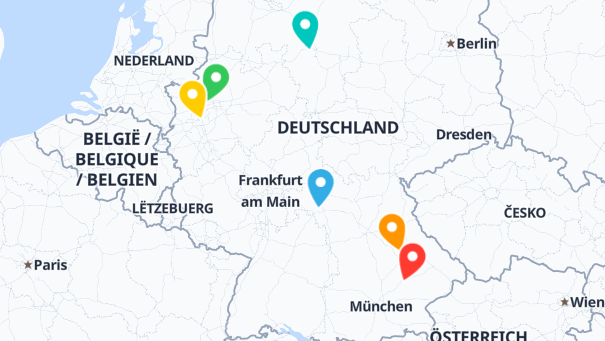 Map of company locations