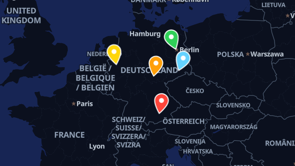 Map of company locations