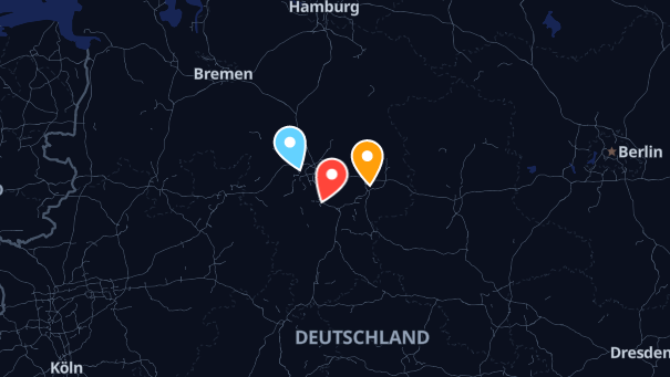 Map of company locations