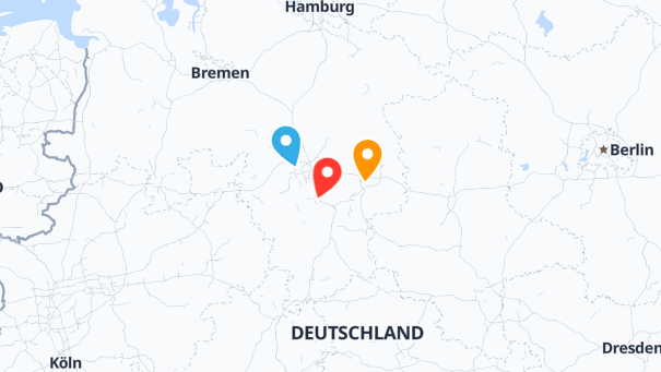 Map of company locations