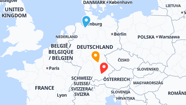 Map of company locations