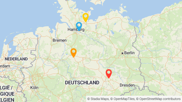 Map of company locations