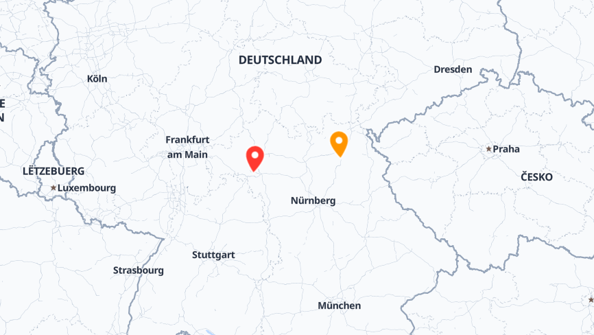 Karte der Job-Standorte