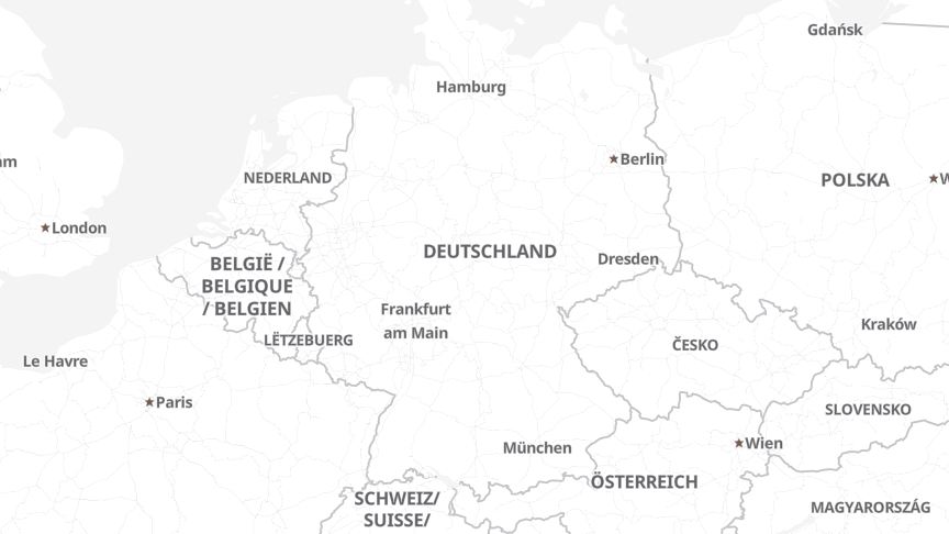 Karte der Standorte von Vision Gmbh