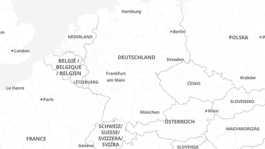 Karte der Standorte von Aesculap AG