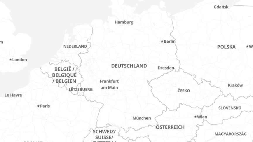 Karte der Standorte von Bundesdruckerei GmbH