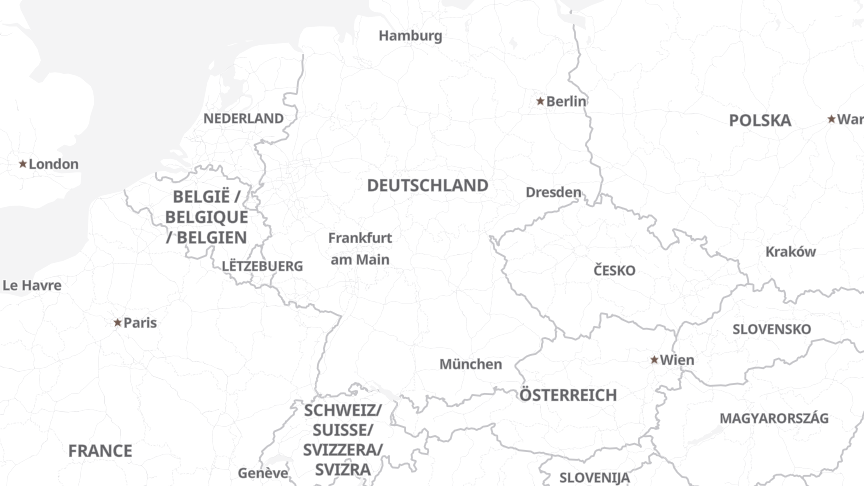 Karte der Standorte von ETO GRUPPE
