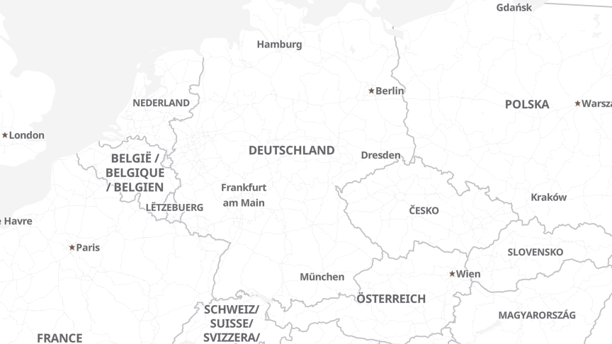 Karte der Standorte von ercas Software Solutions GmbH