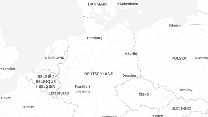 Karte der Standorte von Bornholdt Lee Gmbh