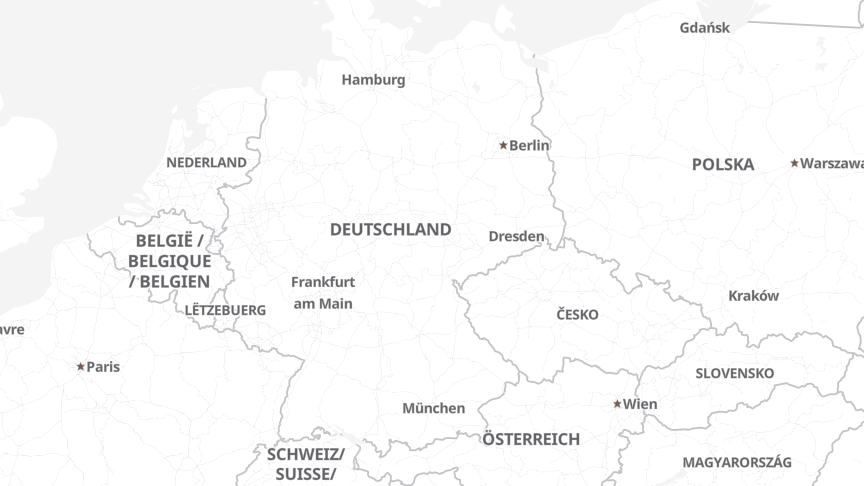 Karte der Standorte von Vorwerk