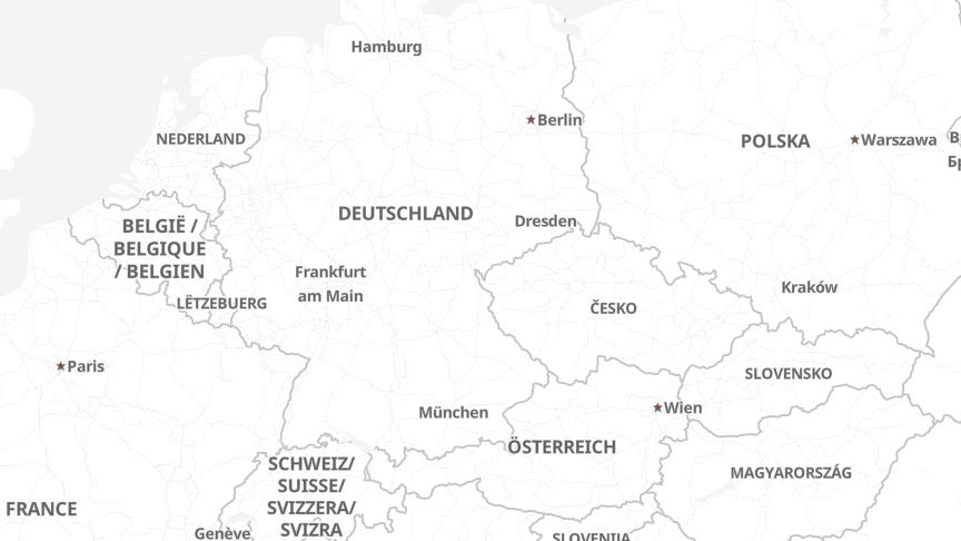 Karte der Job-Standorte