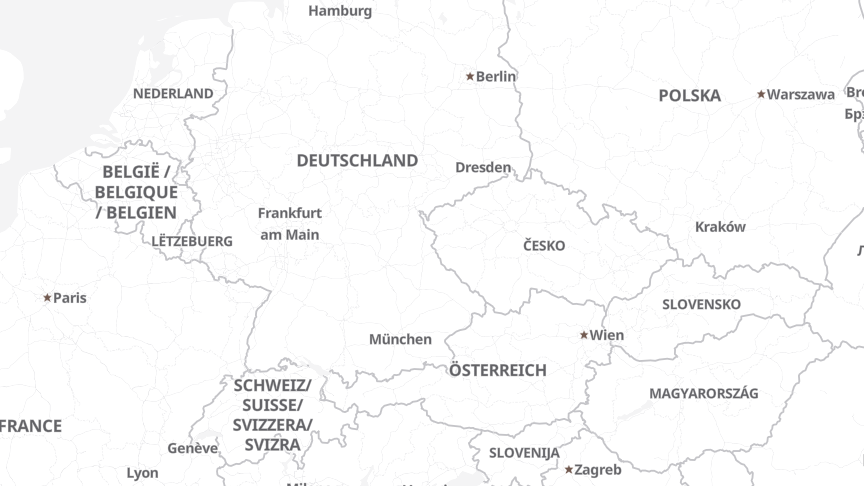 Karte der Standorte von Lexisnexis