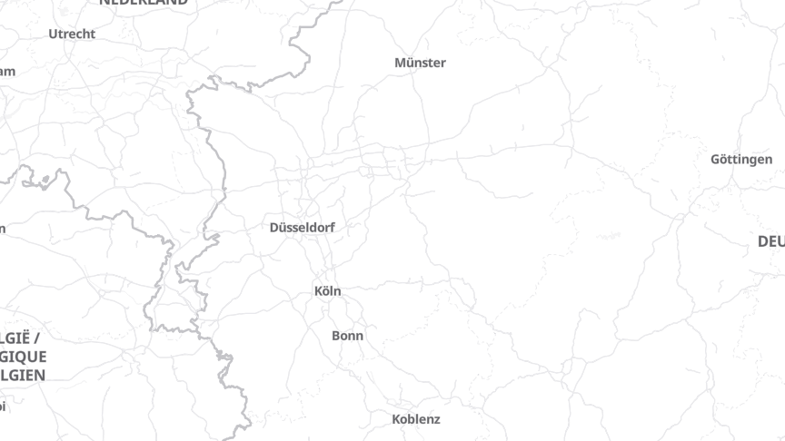 Karte der Standorte von Rechenzentrum der Finanzverwaltung des Landes Nordrhein Westfalen