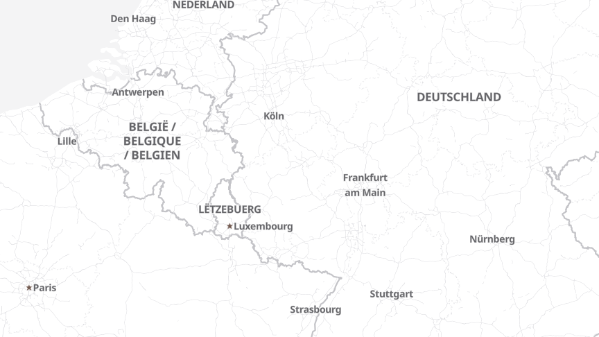 Karte der Standorte von Polizeipräsidium Oberhausen