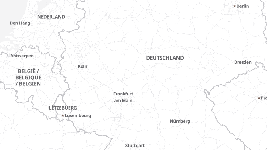 Karte der Standorte von tegos