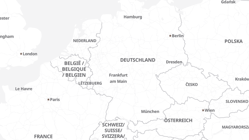 Karte der Job-Standorte