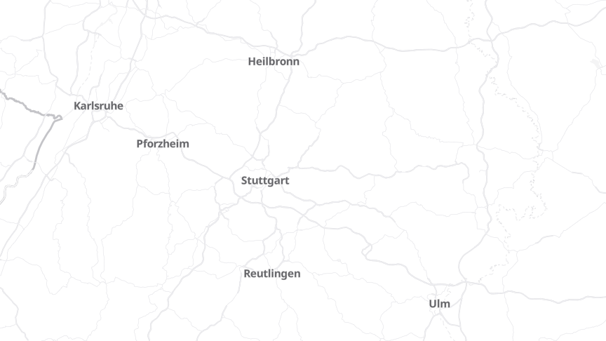 Karte der Standorte von IT Baden-Württemberg (BITBW)