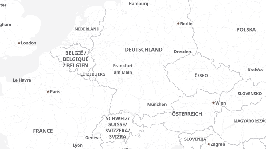 Karte der Standorte von Atlas Copco