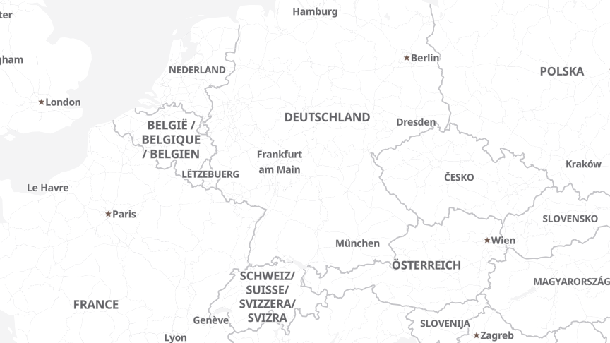 Karte der Standorte von Rubix GmbH
