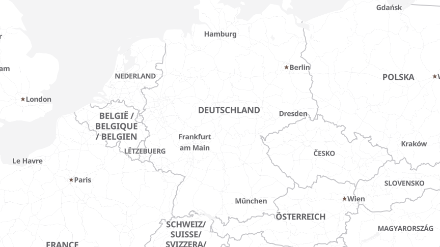 Karte der Standorte von COMCAVE